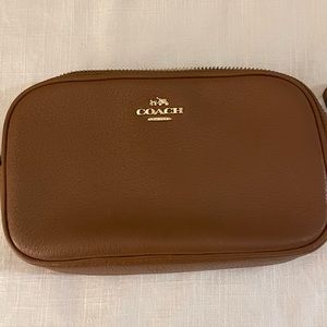 Brown coach cross over purse
